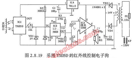 太阳能红外线感应灯电路图