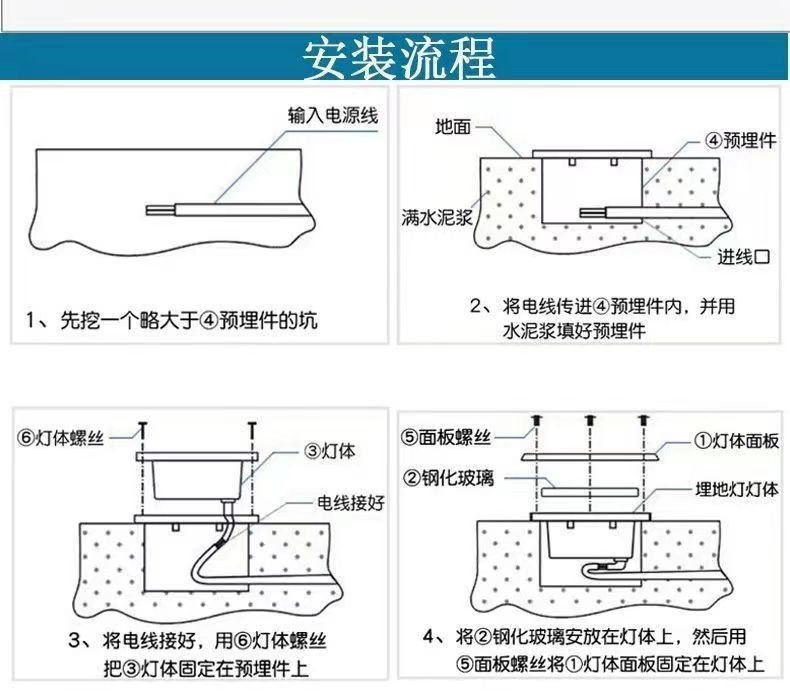 地埋灯施工工艺