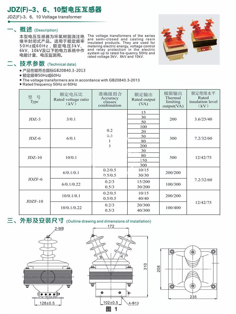 电压互感器熔丝规格