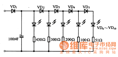 发光二极管变色电路图