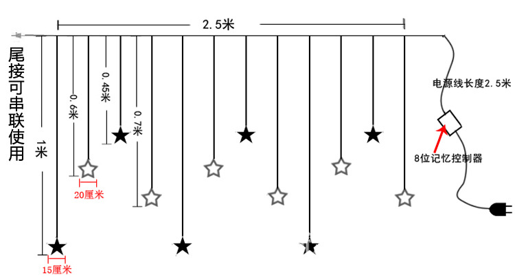 装饰灯串接线原理图