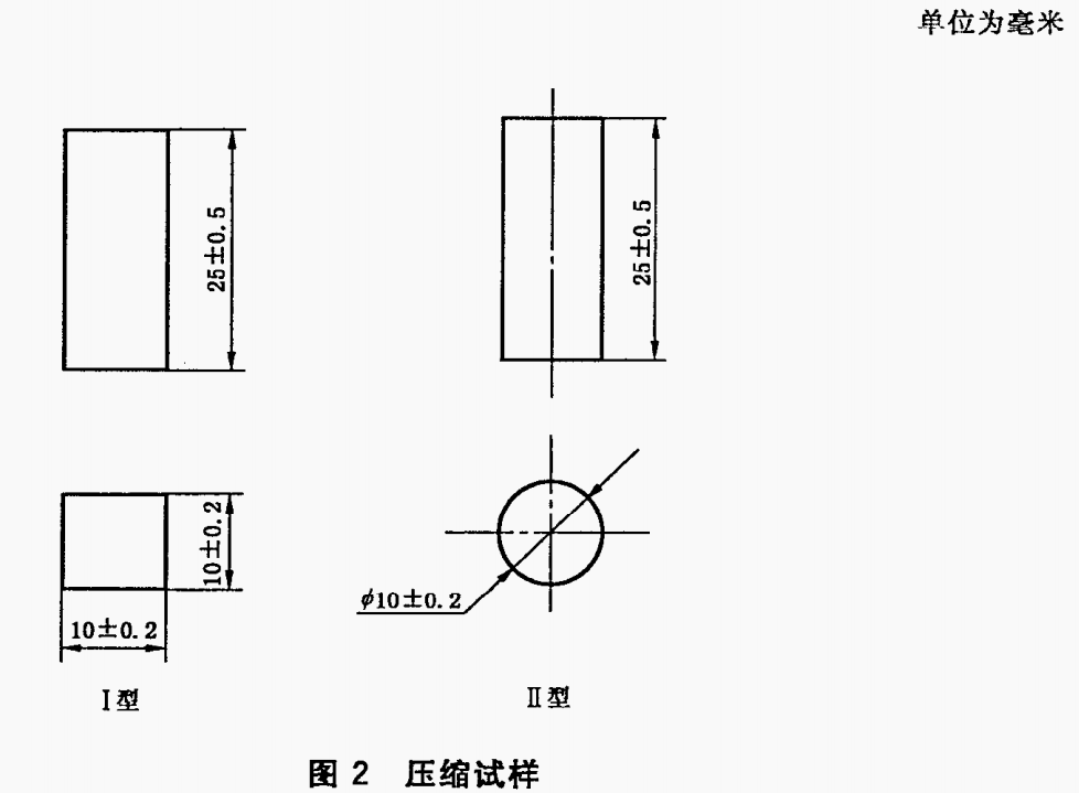 压缩永久变形试样尺寸