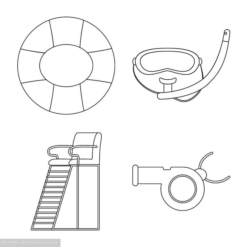 游泳用品简笔画图片大全