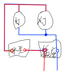 电机与射灯与水晶插头插座怎样连接在一起的