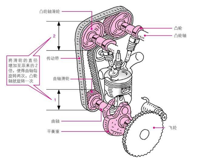 曲轴与凸轮轴齿数比