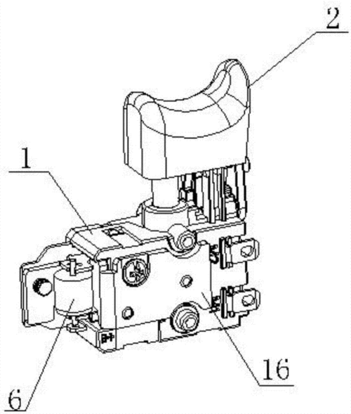 电动工具开关内部结构图