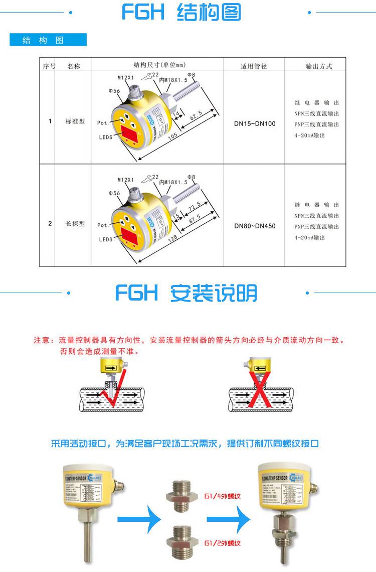 流量开关参数