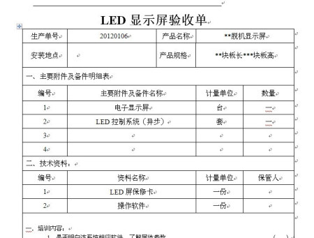 led显示屏检测报告怎么写