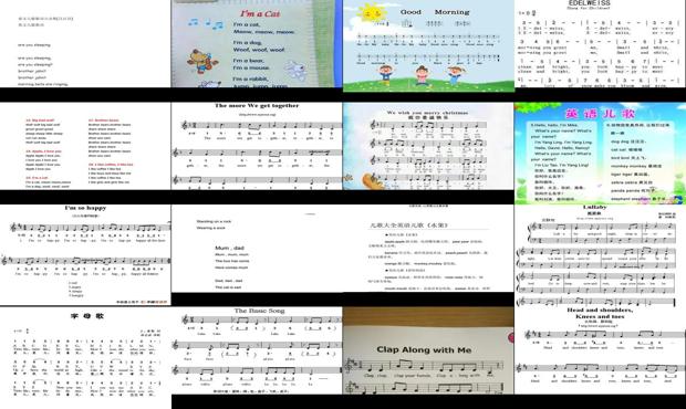 幼儿园英文歌曲大全100首