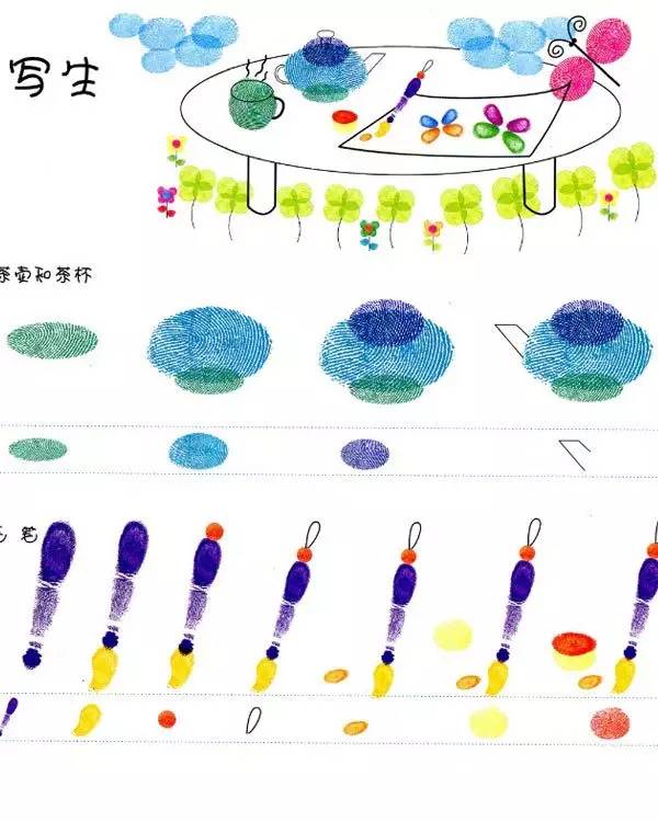 美术教案指纹画